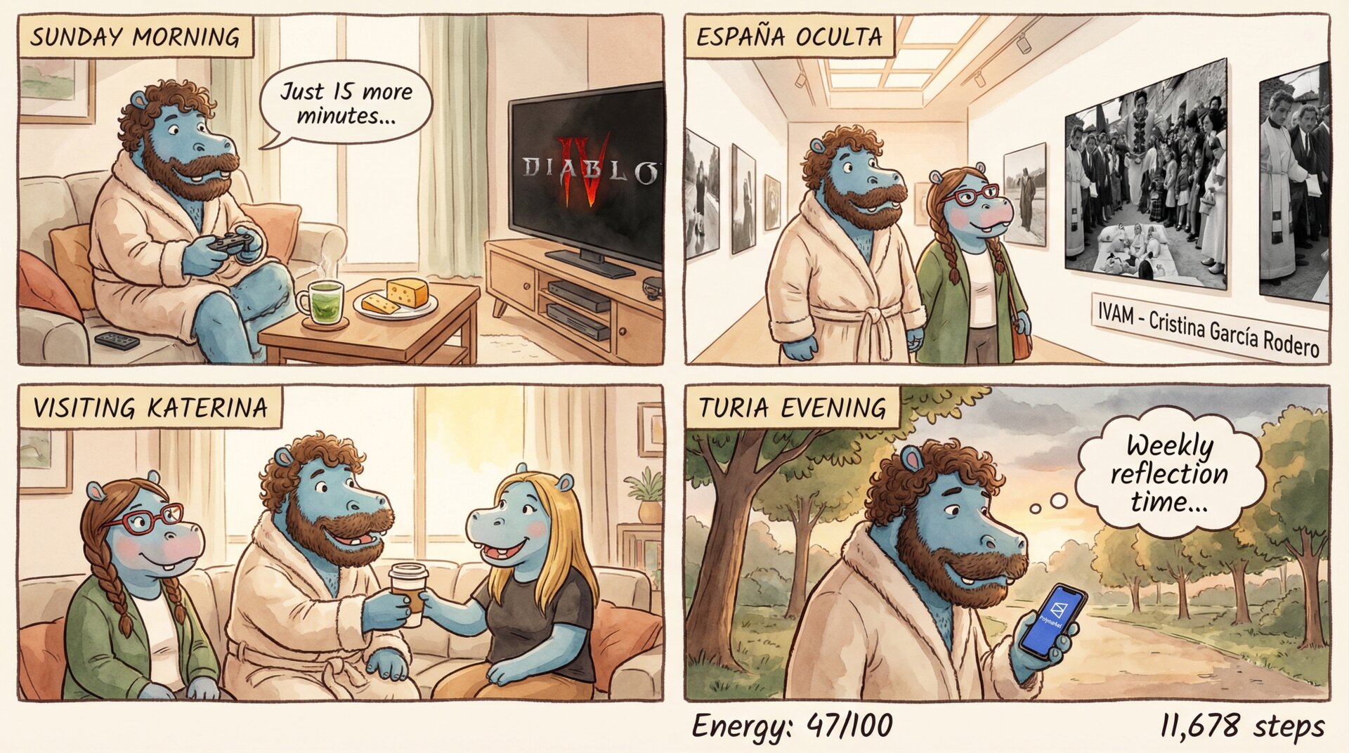 Comic for 2026-02-08: Overcast Saturday. Caught up on the project that had been nagging me all week. T