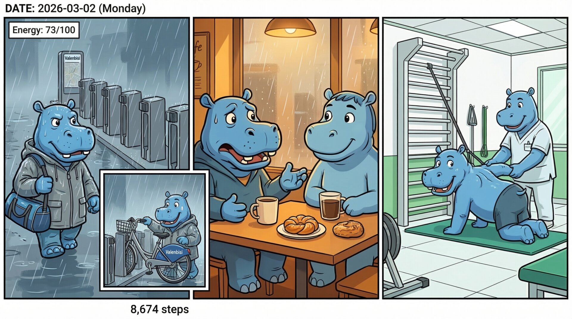 Comic for 2026-03-02: Opened up after days of being closed off. Rain outside, something clearing insid