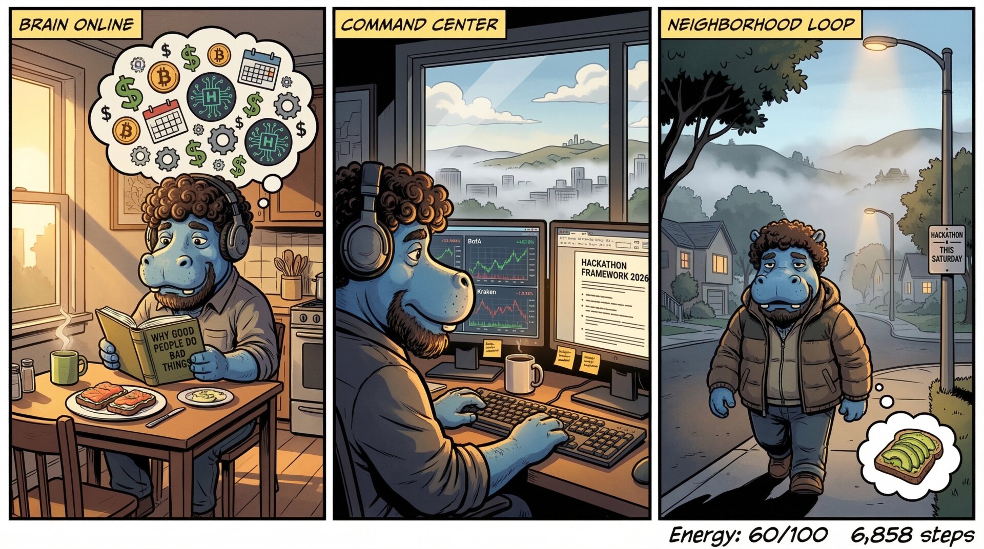 Comic for 2026-03-06: Brain overloaded from the week. Friday planning mode kicked in — lists, prioriti